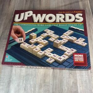 Vintage 1997 UpWords Milton Bradley 99% Complete Missing 1 A Word Stack Game